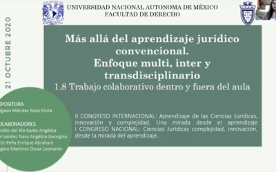 1.8 Más allá del aprendizaje jurídico convencional.                             Enfoque multi, inter y transdisciplinario