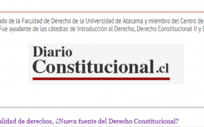 Estudiante egresado de derecho y miembro del CIE, escribe artículo de opinión en el diario constitucional