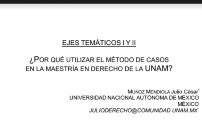 1.1 ¿Por qué utilizar el método de casos en la maestría en Derecho de la UNAM?