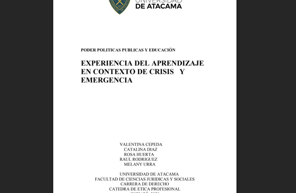 2.6 El aprendizaje del Derecho durante las crisis.